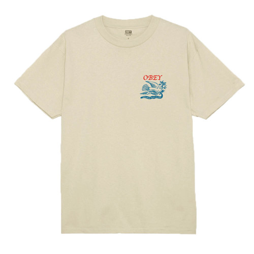 OBEY PEACE DELIVERY DOVE TEE CREAM Μπεζ